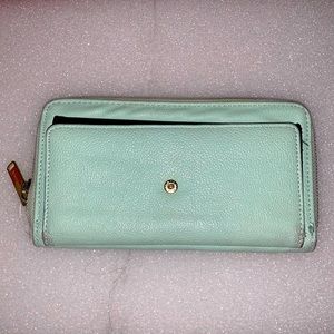 Steve Madden bifold corner zipper 2 tone wallet